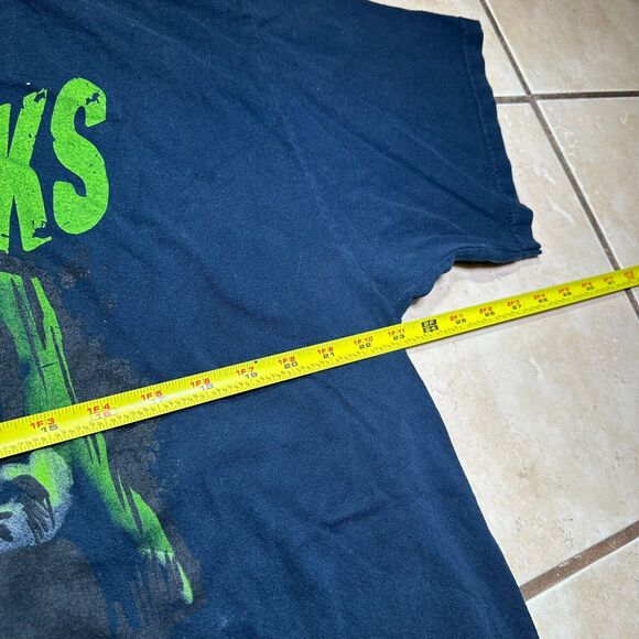 2000s Seattle Seahawks NFL Football Blue Graphic T-Shirt Mens Size XXL AAA Tag - Picture 5 of 7